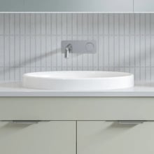 Coast 495mm Gloss White Oval Semi-inset Basin